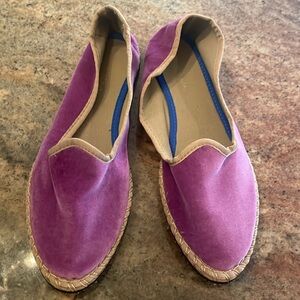 Vilagallo Purple Slipper with camel trim NWOB Size 39